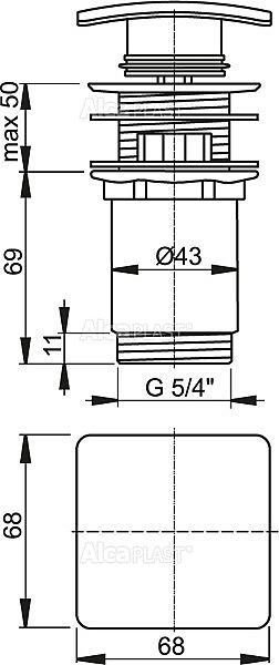 Alcadrain A393 click-clack 5/4