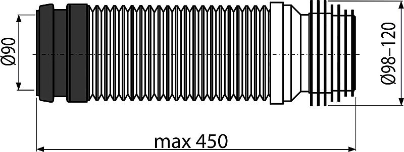 Alcadrain M9006 flexi odpadu 90/110