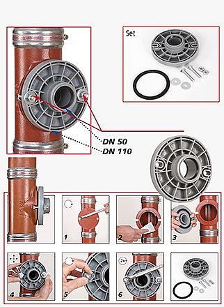 Airfit 11050FA přirubový adaptér DN110x50