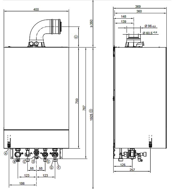 Viessmann Vitodens 100-W B1HF kotel kombi (průtokový) 3,2-25kW, Z020631