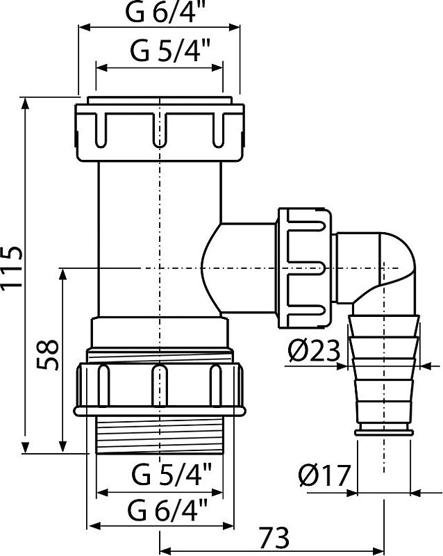 Alcadrain A300 mezikus 5/4