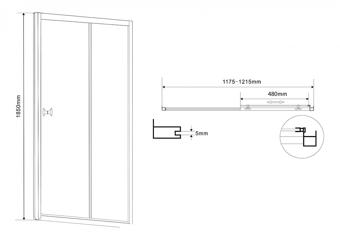 SAPHO AQUALINE AMADEO obdélníkový sprchový kout 1200x900 mm, L/P varianta, sklo Brick, BTS120BTP90