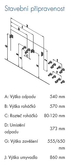 Dřevojas Q MAX SZZ2 80  závěsná umyvadlová skříňka se 2 zásuvkami + umvadlo 198695 GRAPHITE/GRAPHITE