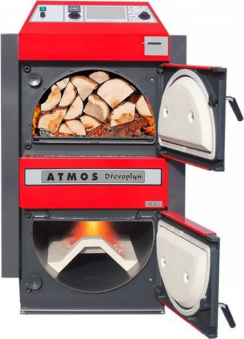 ATMOS kotel DC 32 S levý - 32 kW dřevoplyn