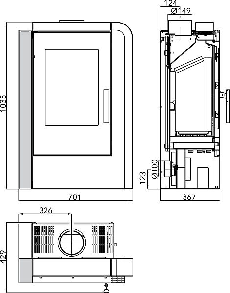 HAAS + SOHN Nordby 0422017520000 krbová kamna černá, greystone