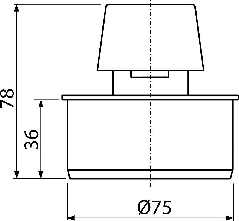 Alcadrain APH75 přivzdušňovací hlavice DN75