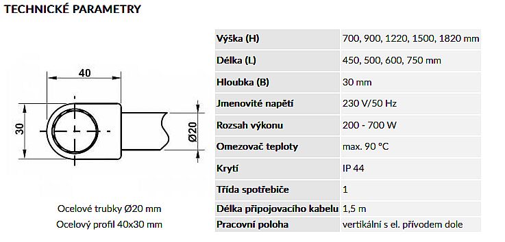 Korado KORALUX LINEAR CLASSIC-E KLCE 1500/500