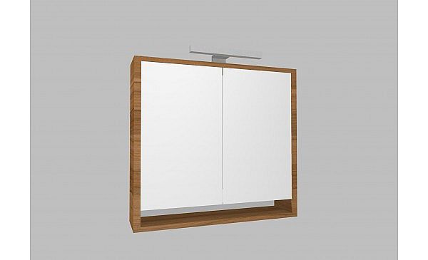 Willy nábytek Plus KR WPZ4.70.18 zrcadlová skříňka s LED osvětlením, barva ořech/tabák