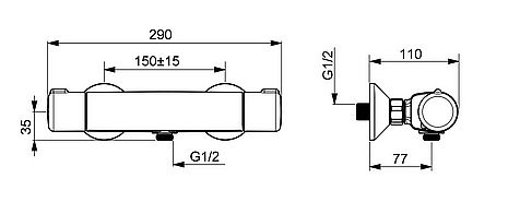 HANSA MICRA 58150171 sprchová baterie