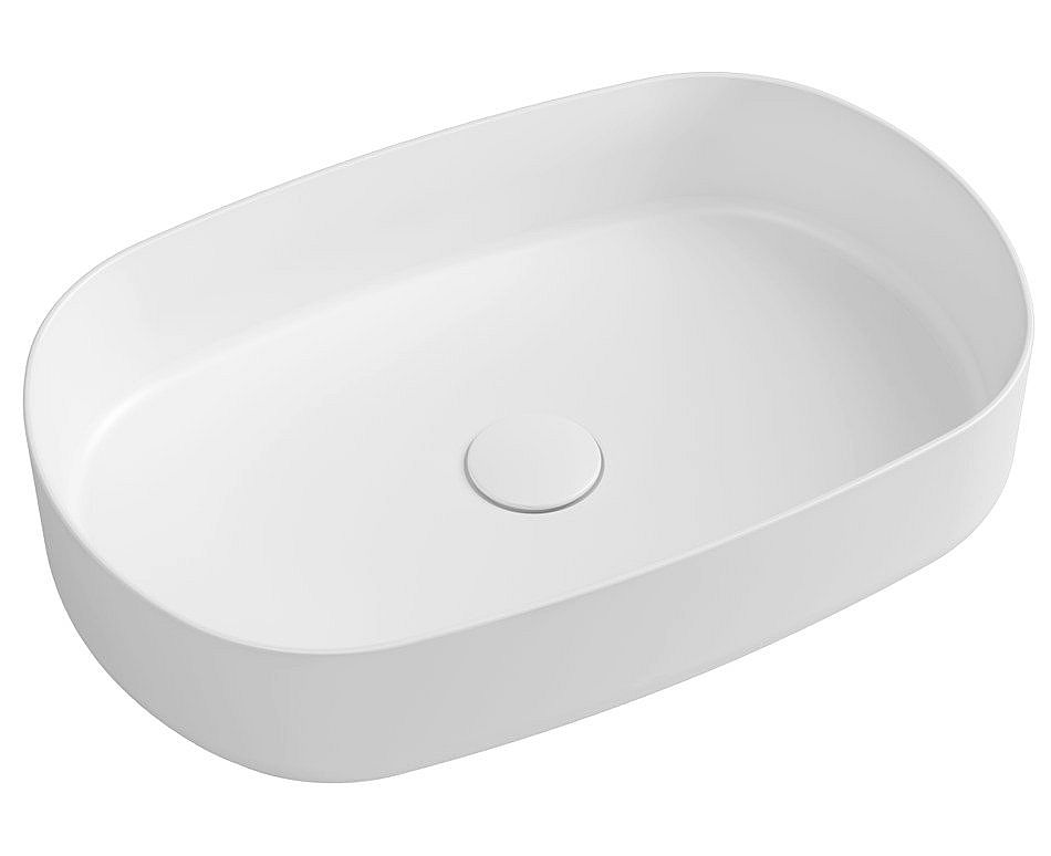 SAPHO ISVEA INFINITY OVAL keramické umyvadlo na desku, 55x36cm, bílá,  10NF65055