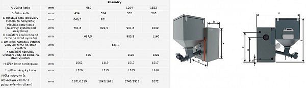 OPOP H 824 - A 7 - 24 kW kotel automat na tuhá paliva 573266