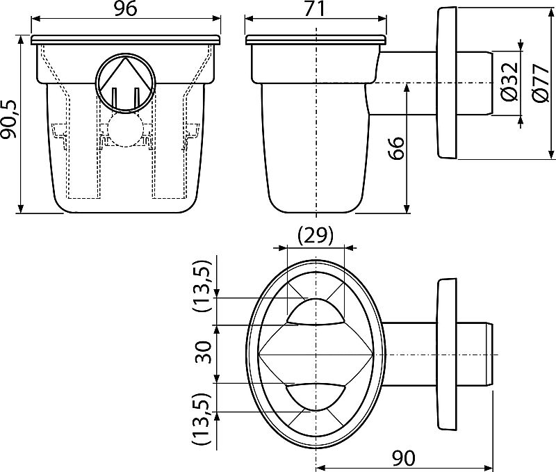 Alcadrain AKS1Z sifon pro odvod kondenzátu