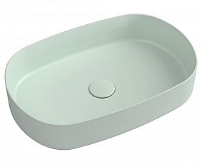 SAPHO ISVEA INFINITY OVAL keramické umyvadlo na desku, 55x36cm, zelená mint,  10NF65055-2T