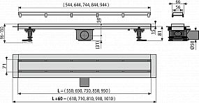 Alcadrain APZ13 750 DOUBLE9 žlab