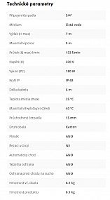 Čerpadlo PSP8-7/0 18l kalové kabel 5.3m, ZB00001158