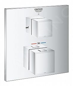 Grohe Grohtherm Cube 24155000 termostatická baterie pro 2 výstupy s integrovaným uzavíracím/přepínacím ventilem