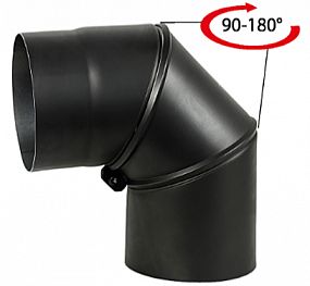 Kouřovod koleno otočné 150/ stavitelné 0-90st. 2mm, černé A99.051500