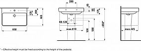 LAUFEN PRO S H8109640001041 umyvadlo 65x46,5cm, s otvorem pro baterii