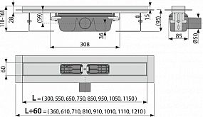 Alcadrain APZ6 750 žlab s okrajem