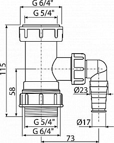 Alcadrain A300 mezikus 5/4