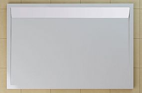 SANSWISS Ronal ILA WIA800900404 sprchová vanička z litého mramoru, obdélník 90x80x3 cm, bílá