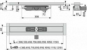 Alcadrain APZ106 750 podlahový žlab