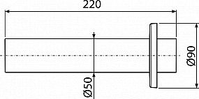 Alcadrain P047 trubka s rozetou 50