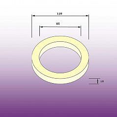 Těsnění G4/102 těsnění mezi kombi nádrž a mísu, k závěs. pisoárům a umývadlům - pěnový poreten,typ E110x85x10