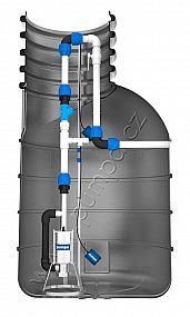 PUMPA black line Box 1 VE čerpací jímka DN40 vč.šachty 1100x2000mm, ZB00042355+čerpadlo