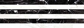 SAPHO CARRARA obklad Relieve Stripe Albinegro Brillo G 20x60 (1,20 m2),  CAR003