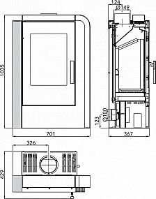 HAAS + SOHN Nordby 0422017500000 krbová kamna černá, woodstone