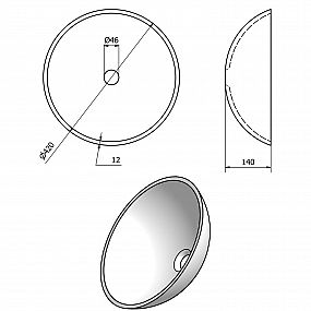 SAPHO 2501-19 AGO skleněné umyvadlo na desku Ø 42 cm, zlatě oranžová