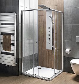 SAPHO AQUALINE HLF808Y AGGA čtvercová sprchová zástěna 800x800mm, čiré sklo