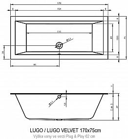 Riho Lugo Plug & Play Corner vana 170x75cm B132015005