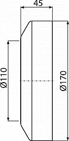 Alcadrain A98 WC rozeta malá DN110