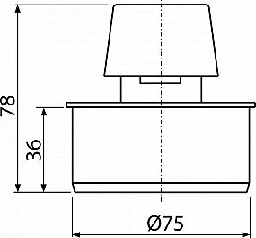 Alcadrain APH75 přivzdušňovací hlavice DN75