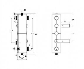 HERZ Pumpfix 1451354 hydraulický zkrat (oddělovač) DN32 - 