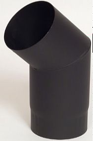 Kouřovod koleno 150/45st. 2mm, černé A99.041545