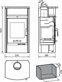 HAAS + SOHN Livorno 0427515171000 krbová kamna antracit, pískovec