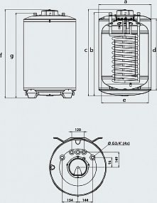 Ariston sestava CLAS ONE GREEN 24; BCH 120 + nožičky; termostat SENSYS,čidlo,CLAS ONE SYSTEM24, 3301031120