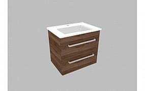 Willy nábytek Plus KR WPKB55.21.21 koupelnová skříňka s keramickým umyvadlem, barva jasan