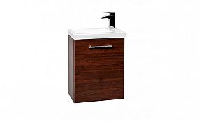 Willy nábytek Plus KR WPKIM45.14.14 koupelnová skříňka s keramickým umyvadlem, otvírání levé, barva dub