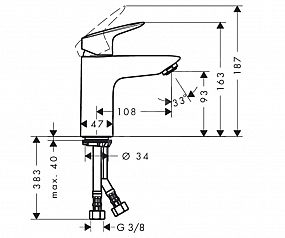 Hansgrohe Logis 71101000 baterie umyvadlová páková