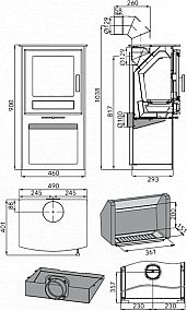 HAAS + SOHN Levanger 0434817600000 krbová kamna černá