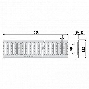 Alcadrain AVZ102-R102 venkovní žlab - profil A15 home