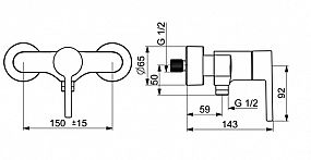 HANSA VANTIS 52450167 sprchová baterie