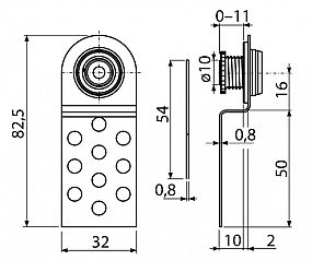 Alcadrain AVD004 magnetická vanová dvířka pod obklad