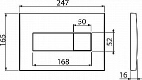 Alcadrain M372 tlačítko - chrom mat