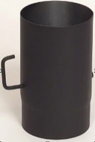 Kouřovod trubka s klapkou 150x250x2mm, černá A99.021525