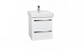 Willy nábytek Plus KR WPKPS55.1.1. koupelnová skříňka s keramickým umyvadlem, barva bílá